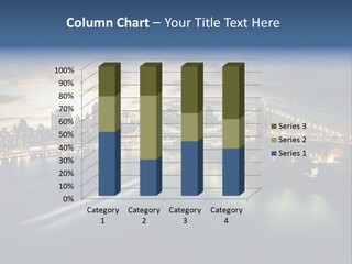 Brooklyn Cityscape Dusk PowerPoint Template