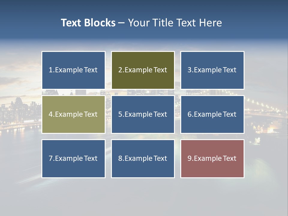 Brooklyn Cityscape Dusk PowerPoint Template
