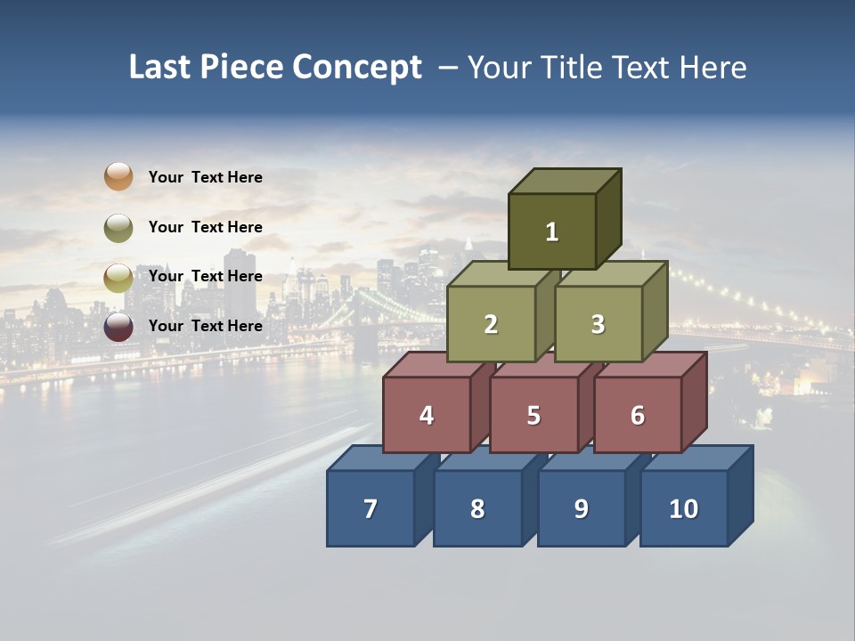 Brooklyn Cityscape Dusk PowerPoint Template