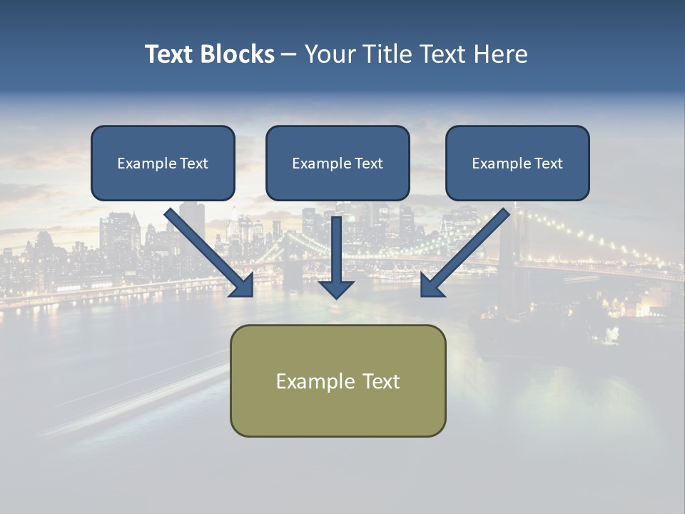 Brooklyn Cityscape Dusk PowerPoint Template