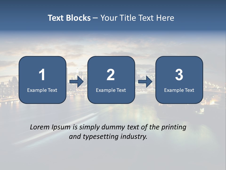 Brooklyn Cityscape Dusk PowerPoint Template