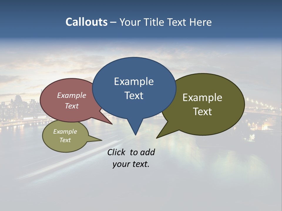 Brooklyn Cityscape Dusk PowerPoint Template