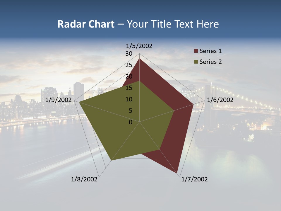 Brooklyn Cityscape Dusk PowerPoint Template