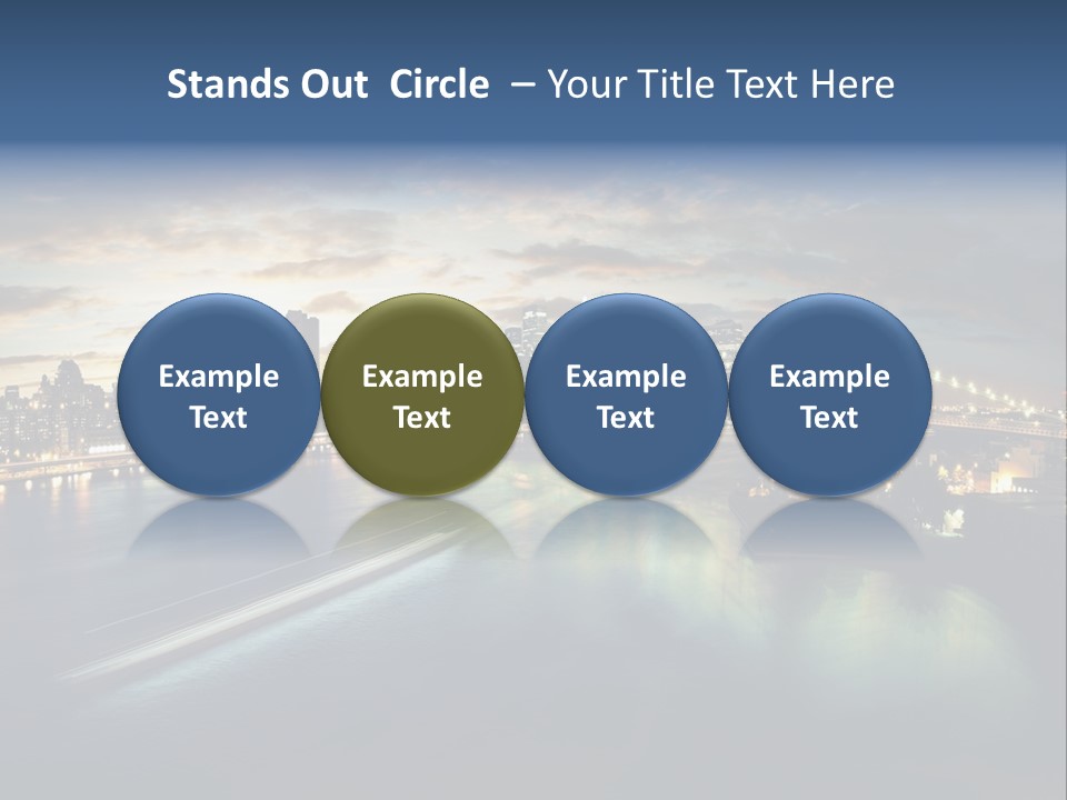 Brooklyn Cityscape Dusk PowerPoint Template