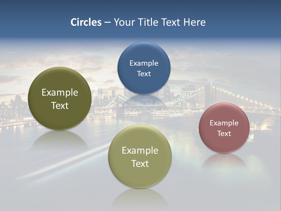 Brooklyn Cityscape Dusk PowerPoint Template