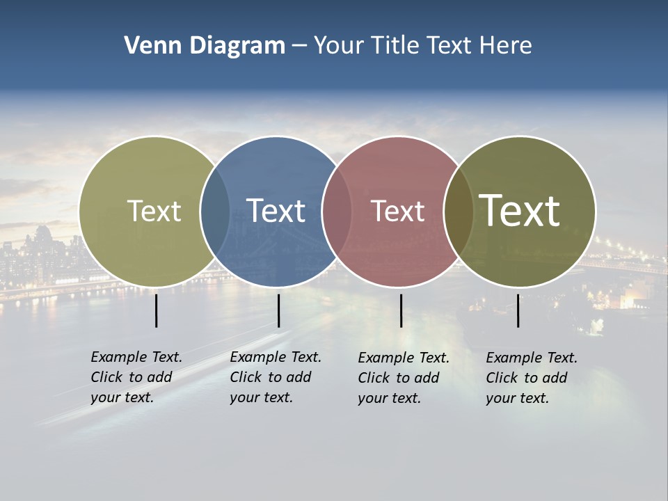 Brooklyn Cityscape Dusk PowerPoint Template