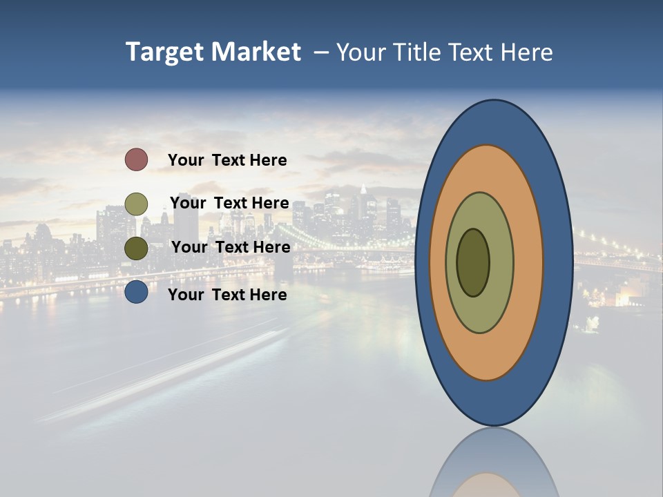 Brooklyn Cityscape Dusk PowerPoint Template