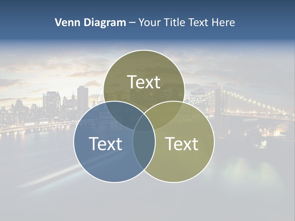 Brooklyn Cityscape Dusk PowerPoint Template