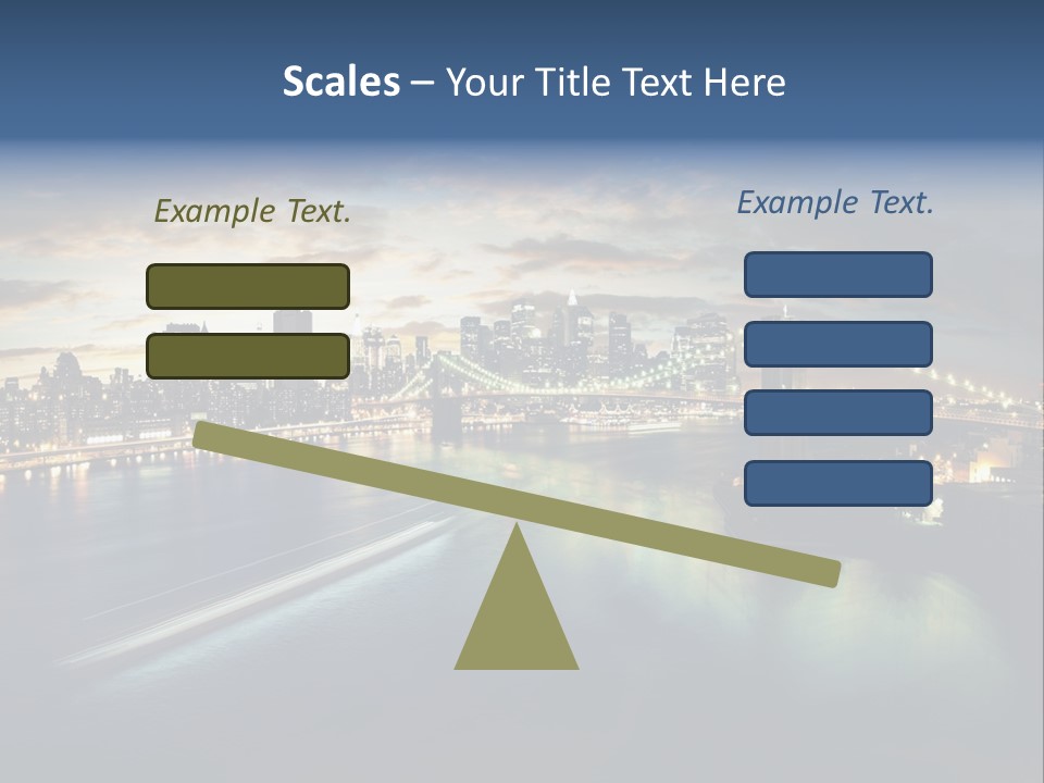 Brooklyn Cityscape Dusk PowerPoint Template