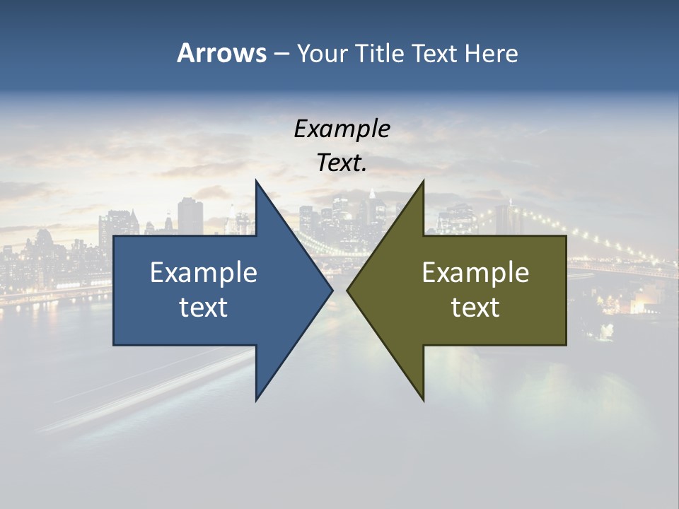 Brooklyn Cityscape Dusk PowerPoint Template