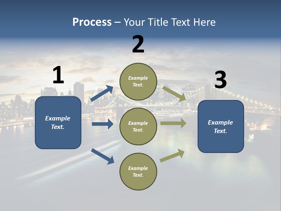 Brooklyn Cityscape Dusk PowerPoint Template