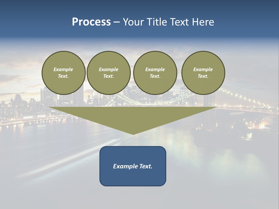 Brooklyn Cityscape Dusk PowerPoint Template
