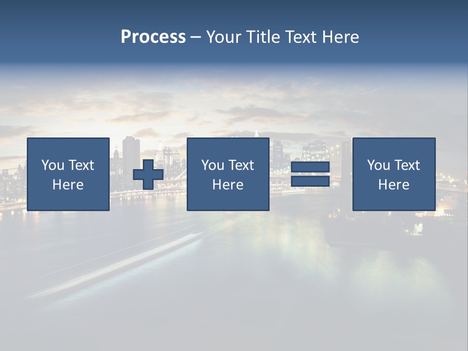 Brooklyn Cityscape Dusk PowerPoint Template