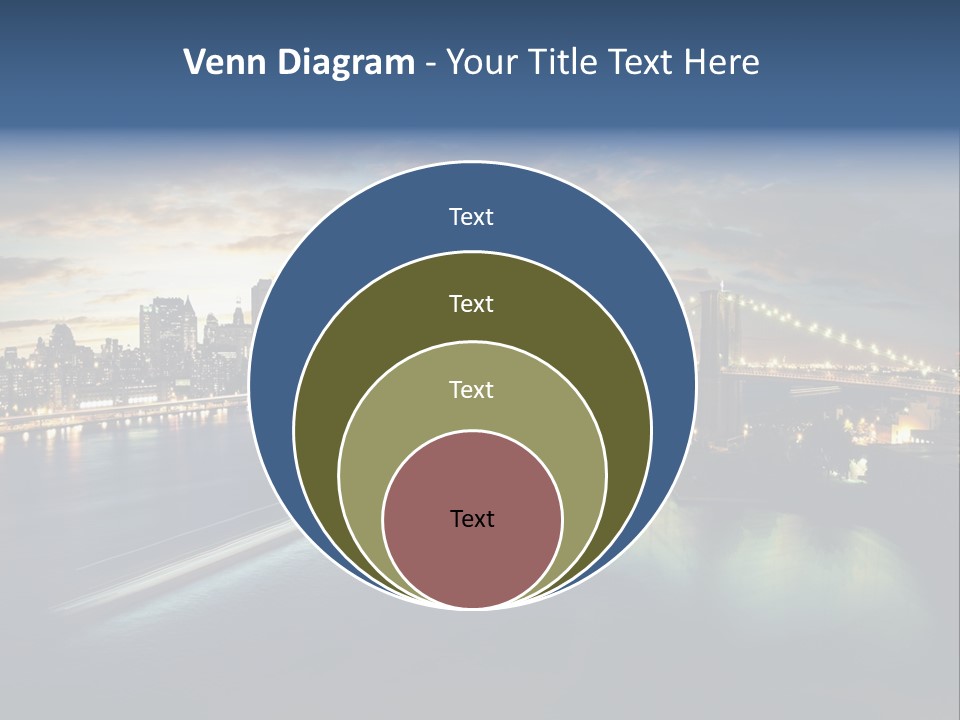 Brooklyn Cityscape Dusk PowerPoint Template