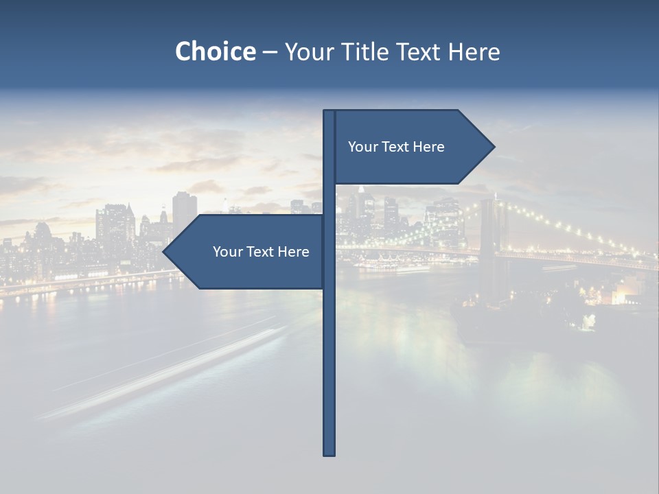 Brooklyn Cityscape Dusk PowerPoint Template