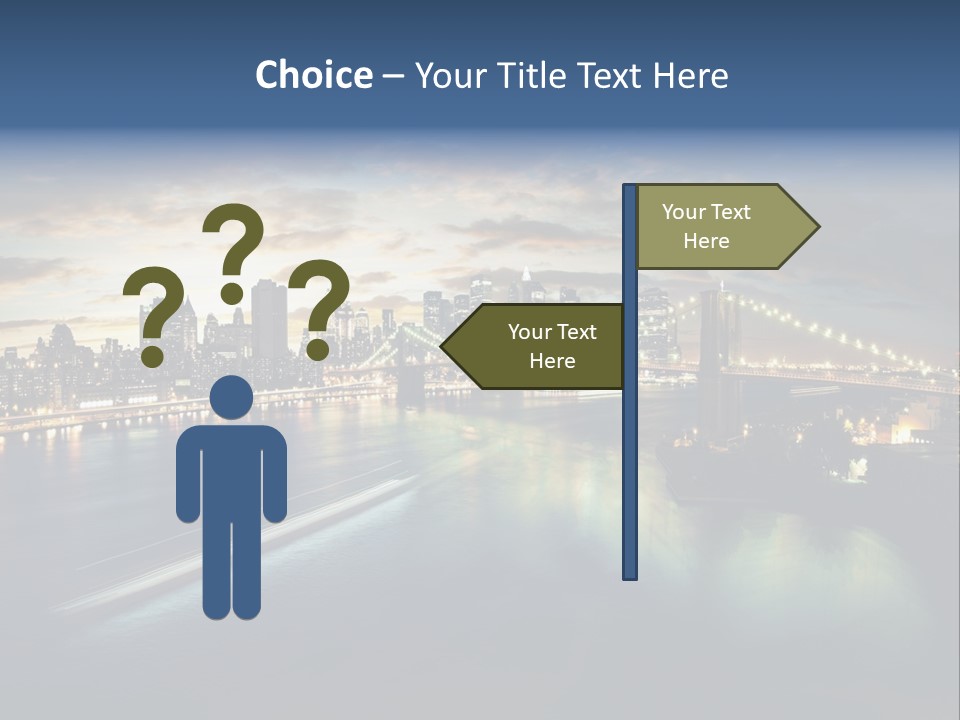 Brooklyn Cityscape Dusk PowerPoint Template