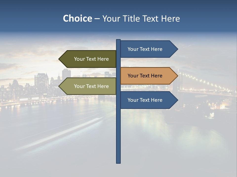 Brooklyn Cityscape Dusk PowerPoint Template