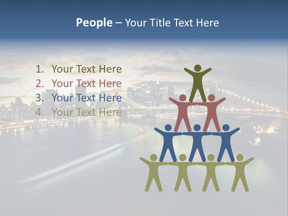 Brooklyn Cityscape Dusk PowerPoint Template