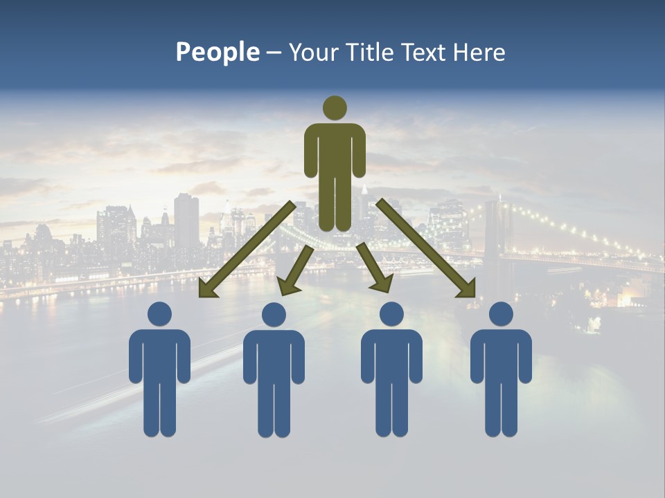 Brooklyn Cityscape Dusk PowerPoint Template