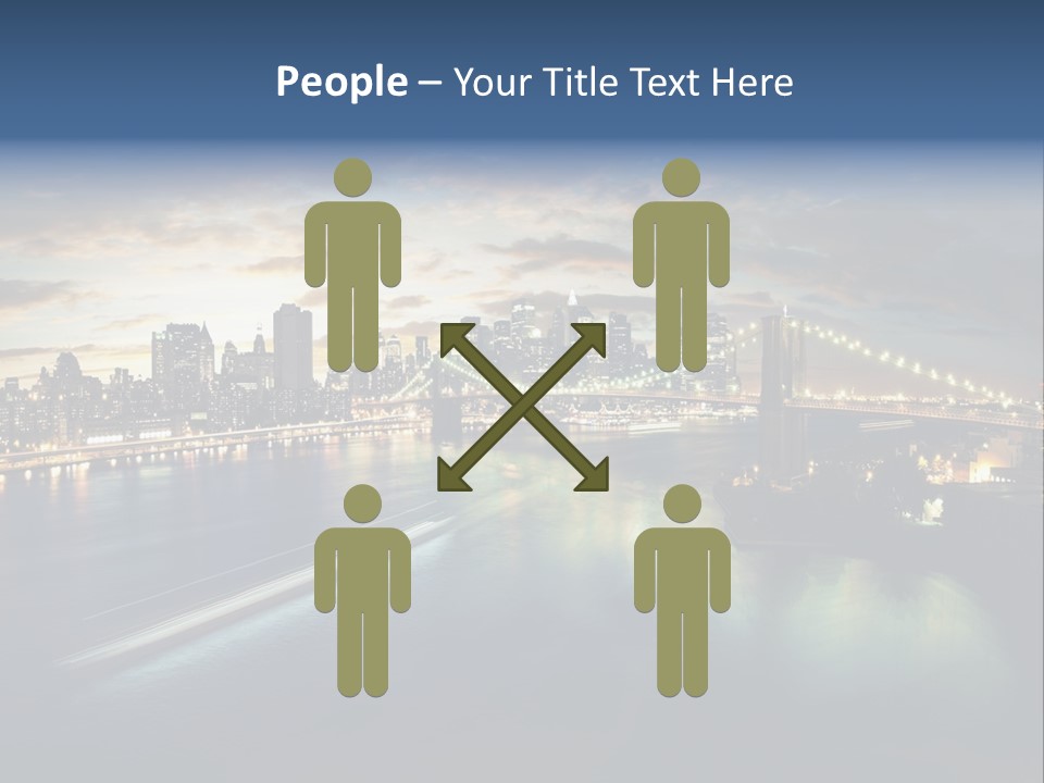 Brooklyn Cityscape Dusk PowerPoint Template