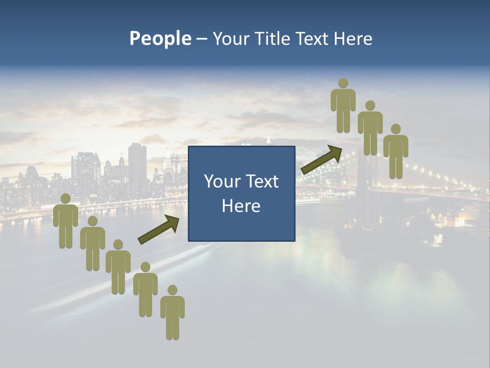 Brooklyn Cityscape Dusk PowerPoint Template