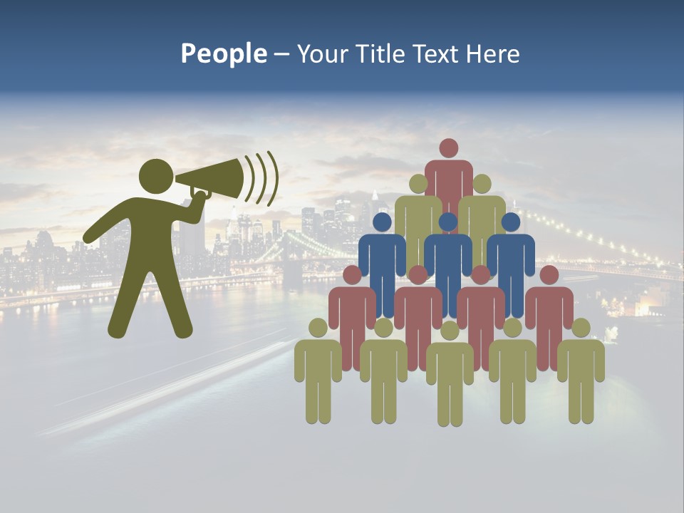 Brooklyn Cityscape Dusk PowerPoint Template