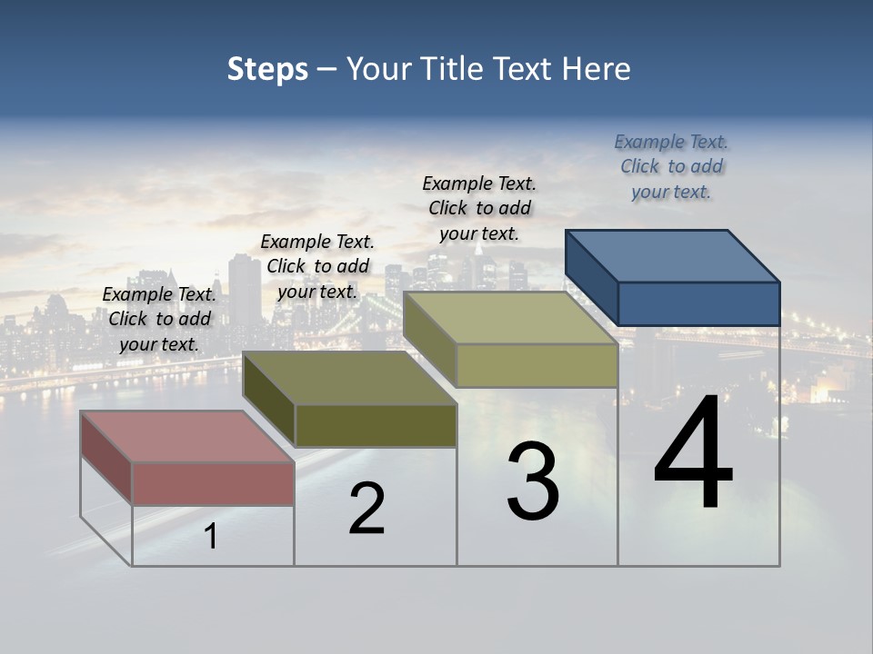 Brooklyn Cityscape Dusk PowerPoint Template