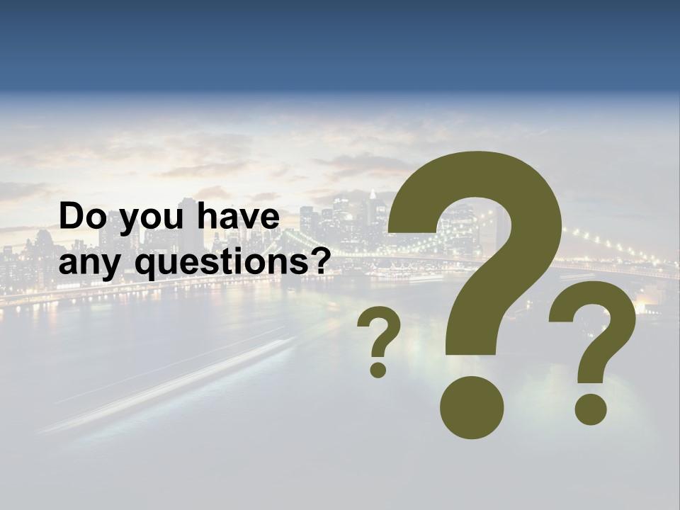 Brooklyn Cityscape Dusk PowerPoint Template