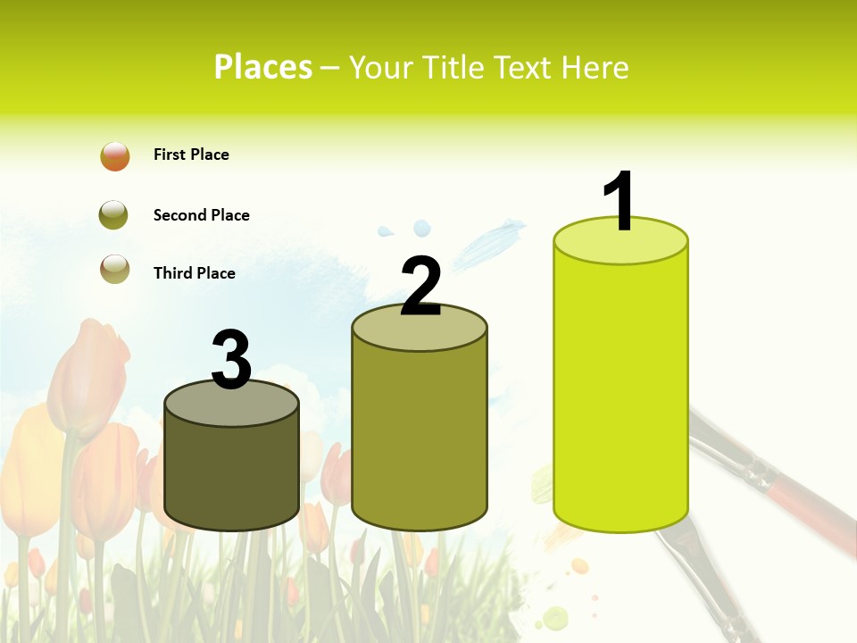 Red Flower Yellow PowerPoint Template