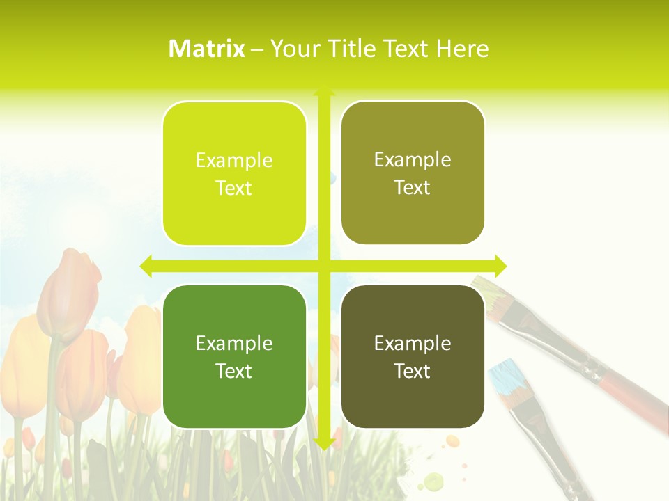 Red Flower Yellow PowerPoint Template