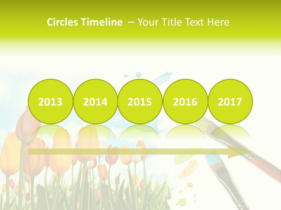 Red Flower Yellow PowerPoint Template