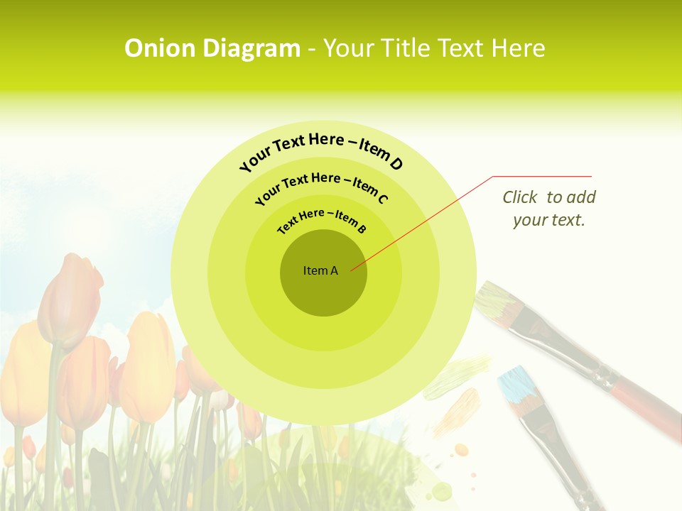 Red Flower Yellow PowerPoint Template