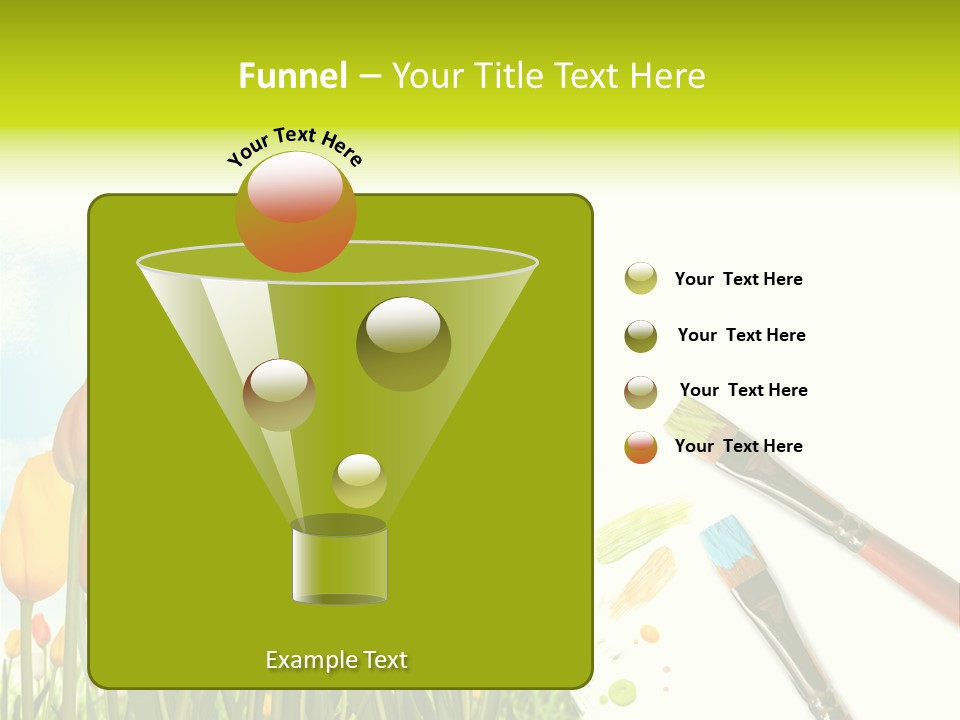 Red Flower Yellow PowerPoint Template