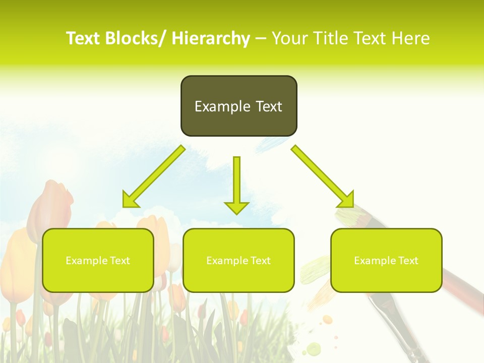 Red Flower Yellow PowerPoint Template