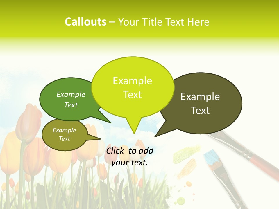 Red Flower Yellow PowerPoint Template