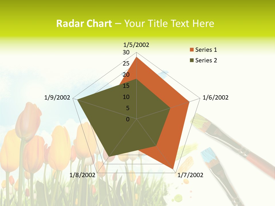Red Flower Yellow PowerPoint Template