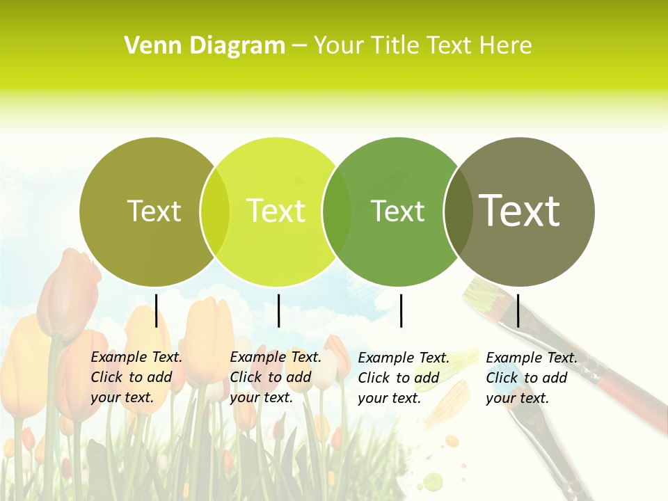 Red Flower Yellow PowerPoint Template