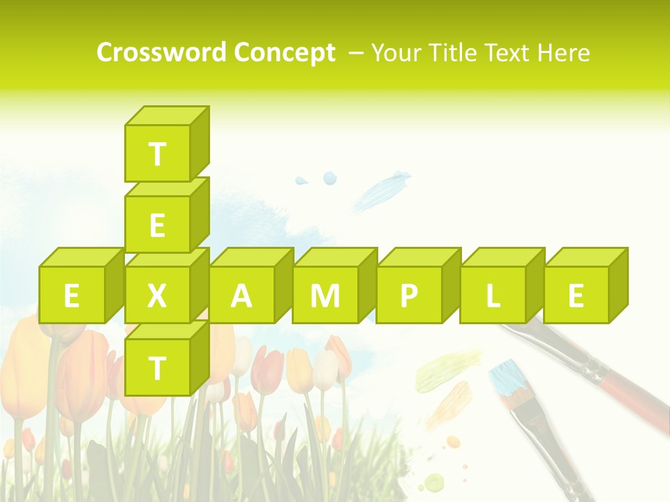 Red Flower Yellow PowerPoint Template