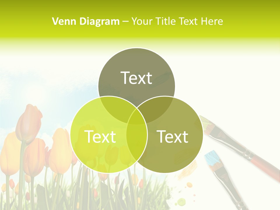 Red Flower Yellow PowerPoint Template