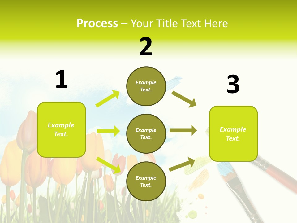 Red Flower Yellow PowerPoint Template