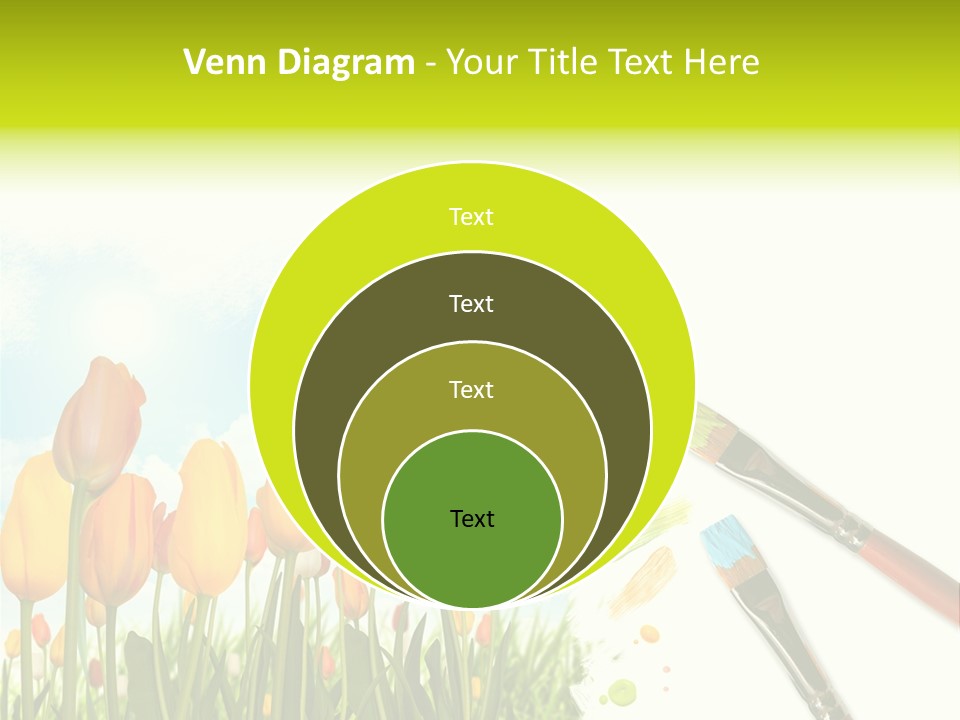 Red Flower Yellow PowerPoint Template
