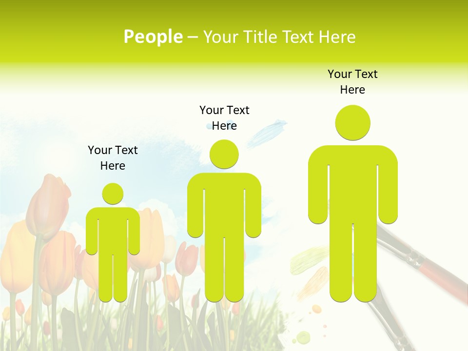 Red Flower Yellow PowerPoint Template