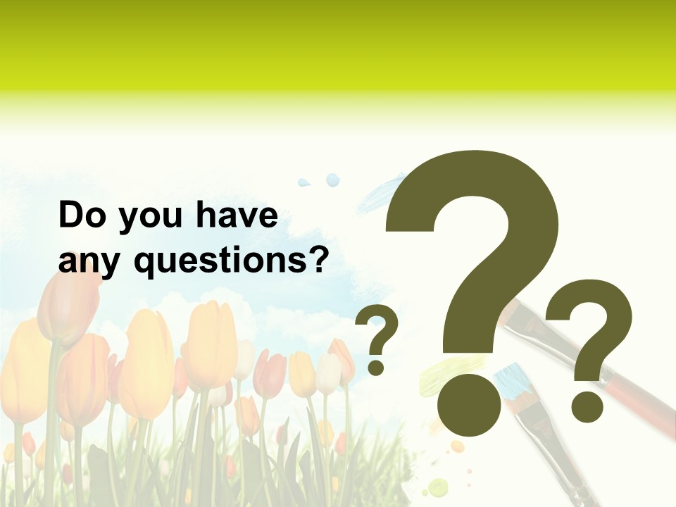 Red Flower Yellow PowerPoint Template