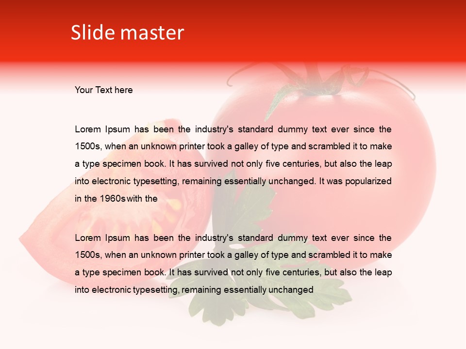 White Parsley Vitamin PowerPoint Template