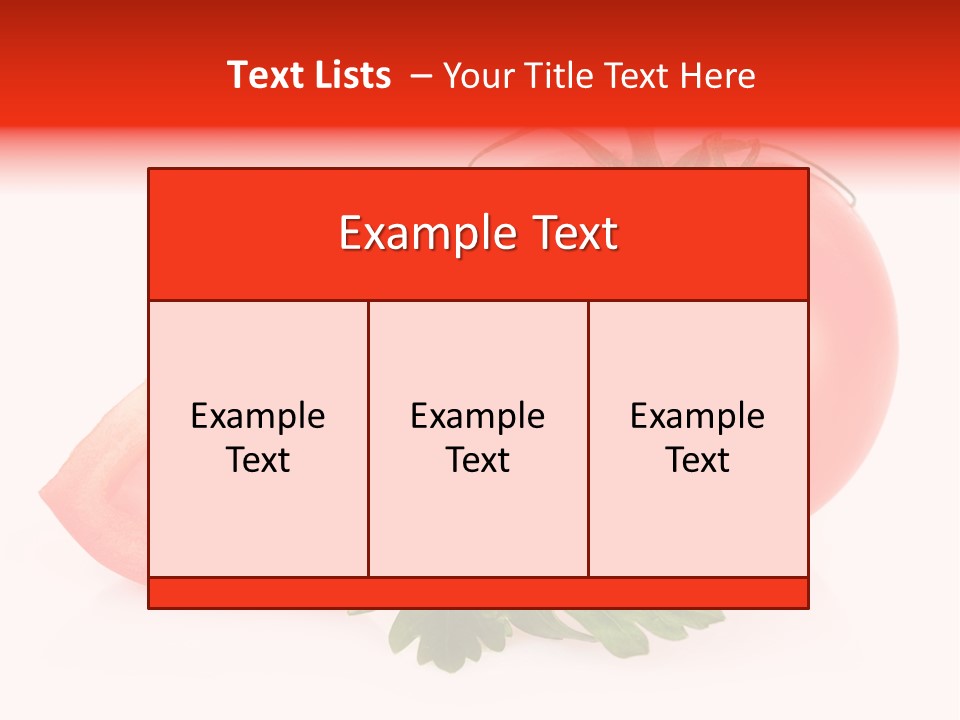 White Parsley Vitamin PowerPoint Template