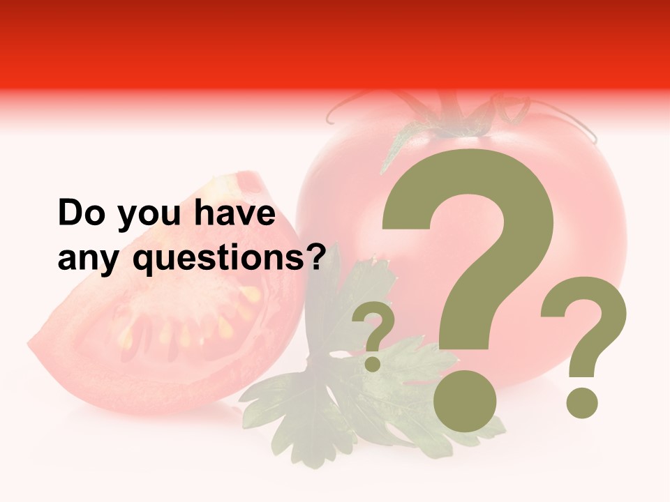 White Parsley Vitamin PowerPoint Template