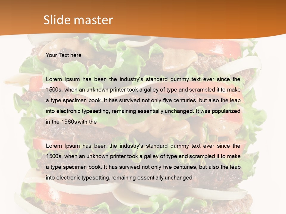 Sesame Onion Burger PowerPoint Template