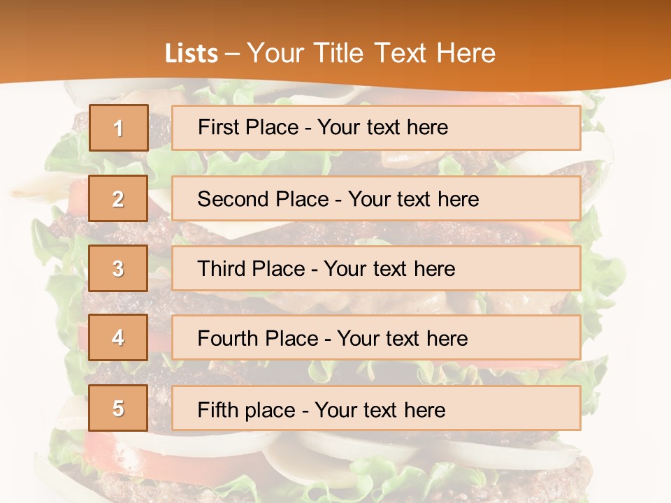 Sesame Onion Burger PowerPoint Template