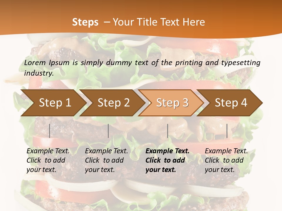Sesame Onion Burger PowerPoint Template