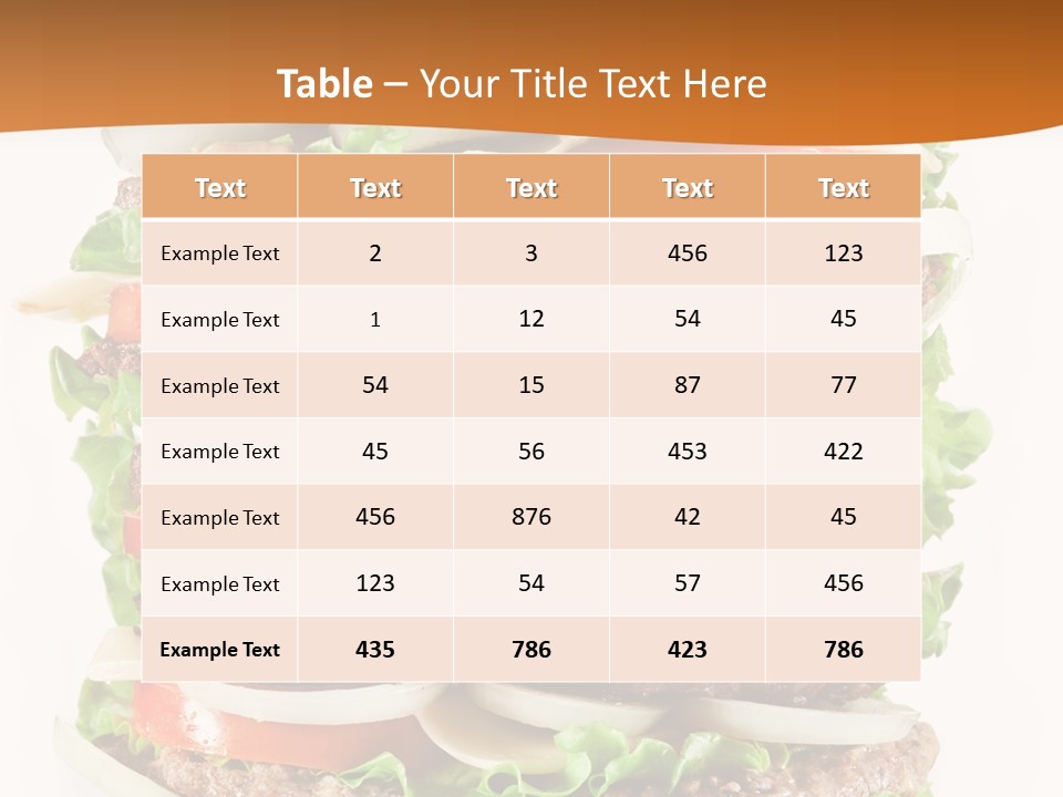 Sesame Onion Burger PowerPoint Template